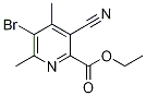 5-Bromo-4,6-dimethyl-2-(ethoxycarbonyl)nicotinonitrile Structure