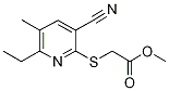 6-Ethyl-2-[(2-methoxy-2-oxoethyl)thio]-5-methylnicotinonitrile Structure