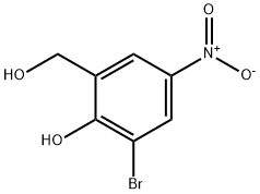 5-Bromo-4-hydroxy-3-(hydroxymethyl)nitrobenzene, 3-Bromo-2-hydroxy-5-nitrobenzyl alcohol, (3-Bromo-2-hydroxy-5-nitrophenyl)methanol Structure