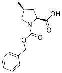 cis-4-Methyl-L-proline, N-CBZ protected, (2S,4S)-1-[(Benzyloxy)carbonyl]-2-carboxy-4-methylpyrrolidine Structure