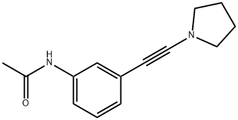 N-{3-[(Pyrrolidin-1-yl)ethynyl]phenyl}acetamide 구조식 이미지