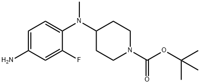 tert-Butyl 4-[(4-amino-2-fluorophenyl)(methyl)amino]piperidine-1-carboxylate Structure
