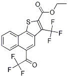 Ethyl 5-(trifluoroacetyl)-3-(trifluoromethyl)naphtho[1,2-b]thiophene-2-carboxylate 구조식 이미지