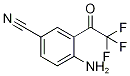 2'-Amino-5'-cyano-2,2,2-trifluoroacetophenone, 4-Cyano-2-(trifluoroacetyl)aniline, 1-(2-Amino-5-cyanophenyl)-2,2,2-trifluoroethan-1-one 구조식 이미지