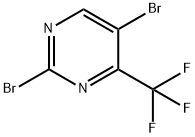2,5-Dibromo-4-(trifluoromethyl)pyrimidine Structure