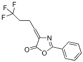 2-Phenyl-4-[3-(trifluoromethyl)propylidene)-1,3-oxazol-5(4H)-one 구조식 이미지