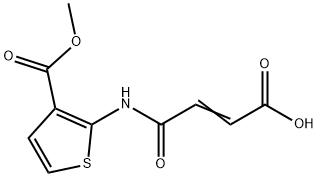 4-{[3-(Methoxycarbonyl)thien-2-yl]amino}-4-oxobut-2-enoic acid 구조식 이미지