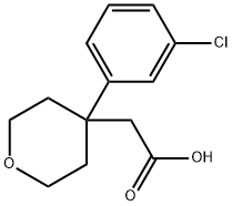 2-[4-(3-Chlorophenyl)-tetrahydro-2H-pyran-4-yl]acetic acid 구조식 이미지