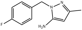 1-(4-Fluorobenzyl)-3-methyl-1H-pyrazol-5-amine 구조식 이미지