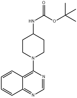 tert-부틸N-[1-(퀴나졸린-4-일)피페리딘-4-일]카르바메이트 구조식 이미지