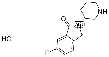 (R)-6-Fluoro-2-(piperidin-3-yl)isoindolin-1-one hydrochloride Structure