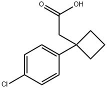 2-[1-(4-Chlorophenyl)cyclobutyl]acetic acid 구조식 이미지