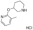 3-Methyl-2-(piperidin-3-yloxy)pyridine hydrochloride Structure