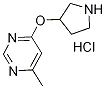 4-Methyl-6-(pyrrolidin-3-yloxy)pyrimidine hydrochloride 구조식 이미지