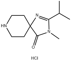 2-Isopropyl-3-methyl-1,3,8-triazaspiro[4.5]dec-1-en-4-one hydrochloride 구조식 이미지