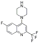 1-[6-Fluoro-2-(trifluoromethyl)quinolin-4-yl]piperazine 97% 구조식 이미지