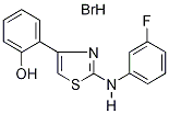 2-(3-Fluorophenyl)amino-4-(2-hydroxyphenyl)-1,3-thiazole hydrobromide 97% Structure