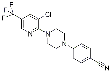 4-{4-[3-Chloro-5-(trifluoromethyl)pyridin-2-yl]piperazin-1-yl}benzonitrile 97% 구조식 이미지