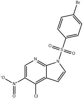 1-(4-Bromophenylsulfonyl)-4-chloro-5-nitro-1H-pyrrolo[2,3-b]pyridine Structure