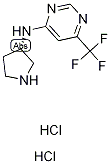 N-[(3S)-Pyrrolidin-3-yl]-6-(trifluoromethyl)pyrimidin-4-amine dihydrochloride Structure