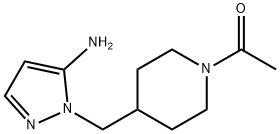 1-{4-[(5-Amino-1H-pyrazol-1-yl)methyl]piperidin-1-yl}ethan-1-one Structure