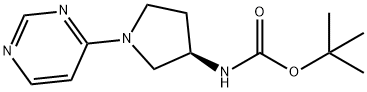 tert-Butyl N-[(3R)-1-(pyrimidin-4-yl)pyrrolidin-3-yl]carbamate Structure