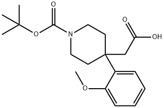 2-[1-(tert-Butoxycarbonyl)-4-(2-methoxyphenyl)piperidin-4-yl]acetic acid Structure