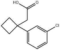 2-[1-(3-Chlorophenyl)cyclobutyl]acetic acid Structure
