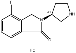 (S)-4-Fluoro-2-(pyrrolidin-3-yl)isoindolin-1-one hydrochloride 구조식 이미지