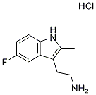 2-(5-Fluoro-2-methyl-1H-indol-3-yl)ethanamine hydrochloride 구조식 이미지