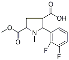 2-(2,3-Difluorophenyl)-5-(methoxycarbonyl)-1-methylpyrrolidine-3-carboxylic acid Structure