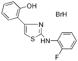 2-(2-Fluorophenyl)amino-4-(2-hydroxyphenyl)-1,3-thiazole hydrobromide 97% Structure