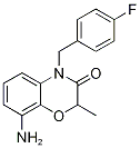 8-Amino-4-(4-fluorobenzyl)-2-methyl-2H-1,4-benzoxazin-3(4H)-one 구조식 이미지