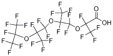 Perfluoro-2,5,8,10-tetramethyl-3,6,9-trioxaundecanoic acid Structure