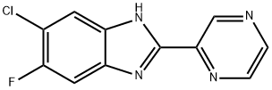 2-(6-Chloro-5-fluoro-1H-benzimidazol-2-yl)pyrazine Structure