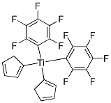 Bis(cyclopentadienyl)-bis(pentafluorophenyl)titanium Structure