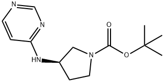 tert-Butyl (3R)-3-(pyrimidin-4-ylamino)pyrrolidine-1-carboxylate Structure