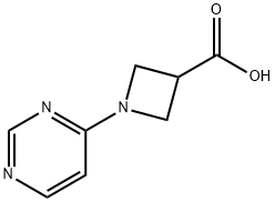 1-(Pyrimidin-4-yl)azetidine-3-carboxylic acid Structure