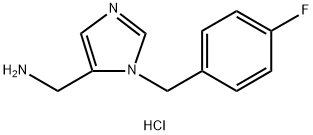 [1-(4-Fluorobenzyl)-1H-imidazol-5-yl]methanamine hydrochloride 구조식 이미지