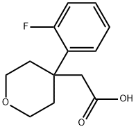 2-[4-(2-Fluorophenyl)-tetrahydro-2H-pyran-4-yl]acetic acid 구조식 이미지