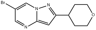 6-Bromo-2-(tetrahydro-2H-pyran-4-yl)pyrazolo[1,5-a]pyrimidine 구조식 이미지