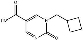 1-(Cyclobutylmethyl)-2-oxo-1,2-dihydropyrimidine-5-carboxylic acid 구조식 이미지