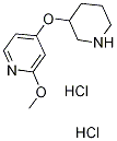 2-Methoxy-4-(piperidin-3-yloxy)pyridine dihydrochloride 구조식 이미지