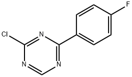 2-Chloro-4-(4-fluorophenyl)-1,3,5-triazine 구조식 이미지