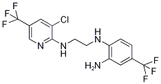 1-[3-Chloro-5-(trifluoromethyl)pyridin-2-ylamino]-2-[2-amino-4-(trifluoromethyl)anilino]ethane 97% Structure