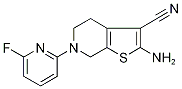 2-Amino-6-(6-fluoropyridin-2-yl)-4,5,6,7-tetrahydrothieno[2,3-c]pyridine-3-carbonitrile 97% 구조식 이미지