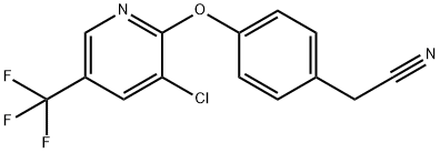 4-[3-Chloro-5-(trifluoromethyl)pyridin-2-yloxy]phenylacetonitrile 97% Structure