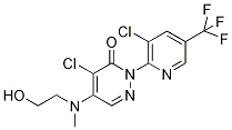 4-Chloro-2-[3-chloro-5-(trifluoromethyl)pyridin-2-yl]-5-[(2-hydroxyethyl)methylamino]-3(2H)-pyridazinone 97% 구조식 이미지