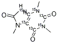 1,3,7-Trimethyluric acid-13C4，15N3 Structure