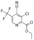 3-Chloro-4-cyano-2-(ethoxycarbonyl)-5-(trifluoromethyl)pyridine, Ethyl 3-chloro-4-cyano-5-(trifluoromethyl)picolinate Structure